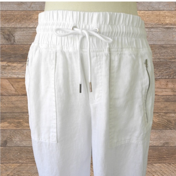 Athleta Cabo Linen Wide Leg Pant Size 10 - Picture 5 of 12